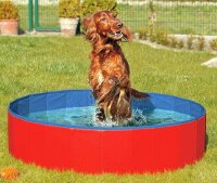 DOGGY POOL der Swimmingpool für Hunde - Rot-Blau