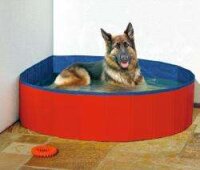 DOGGY POOL der Swimmingpool für Hunde - Rot-Blau