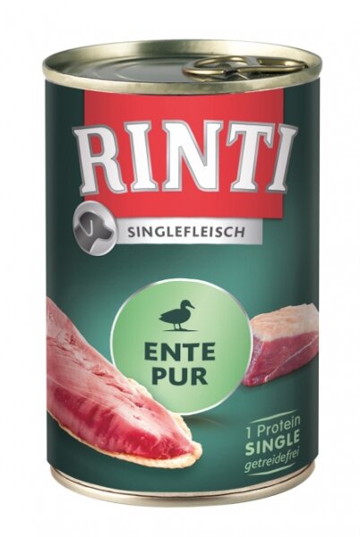 Singlefleisch Exclusive Ente pur Nassfutter für Hunde 400g Monoprotein Ente