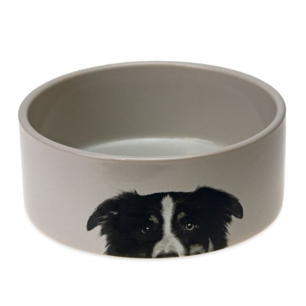 Hundenapf aus Keramik Creme