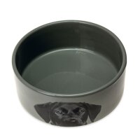 Hundenapf aus Keramik Grau