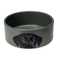 Hundenapf aus Keramik Grau